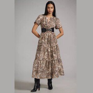 Anthropologie The Somerset Maxi Dress Medium Color: CHOCOLATE NWT